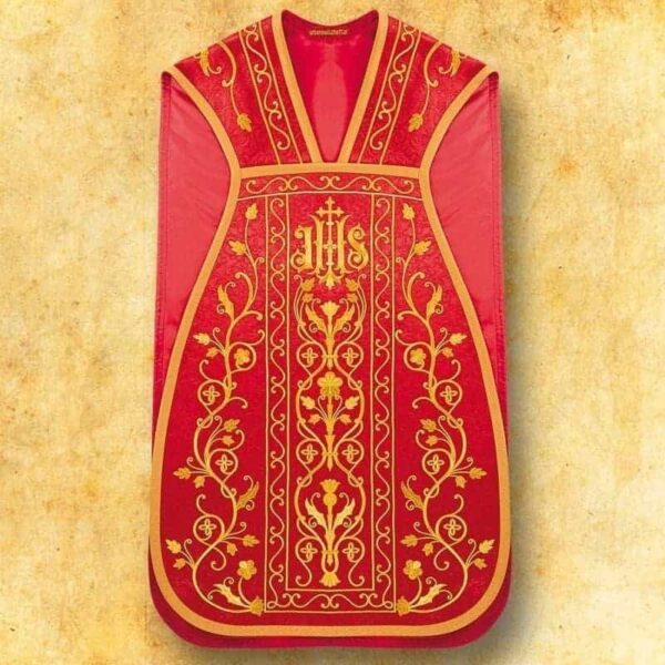 Embroidered Roman chasuble "Hosanna"