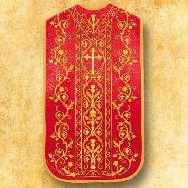 Embroidered Roman chasuble "Hosanna"