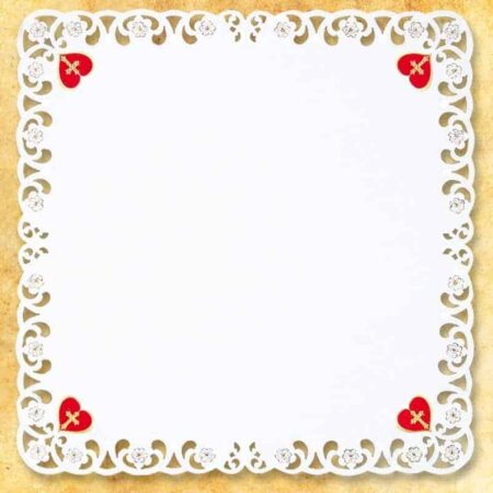 Embroidered "Heart of Jesus" napkin 95x95