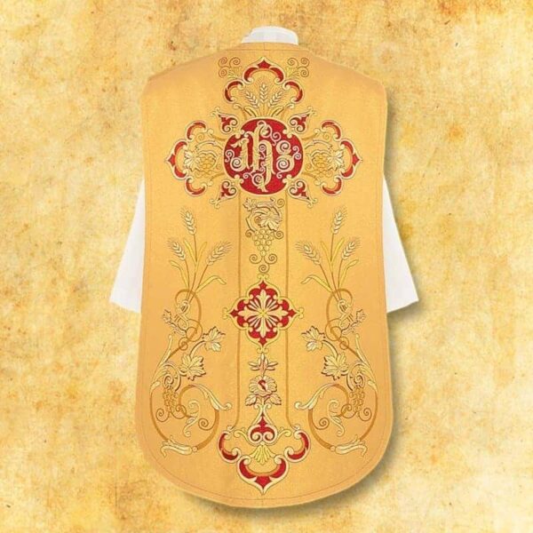 Embroidered Roman chasuble "Vaticano"