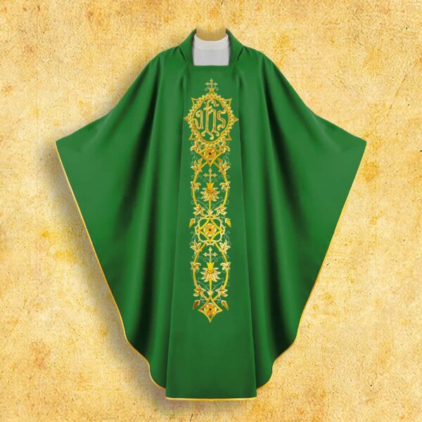Embroidered chasuble "IHS in a Circle"