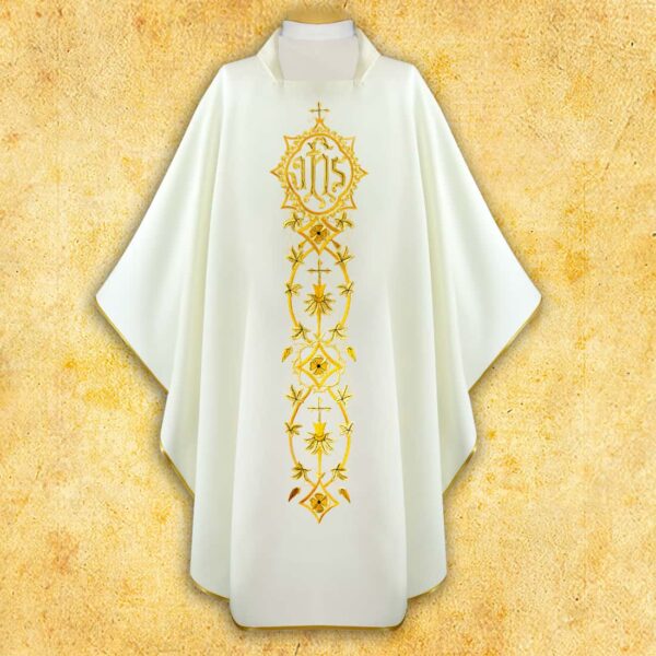 Embroidered chasuble "IHS in a Circle"