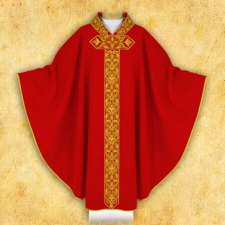 Embroidered chasuble "Cardinale"