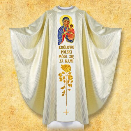 Chasuble embroidered with "Patriotic"