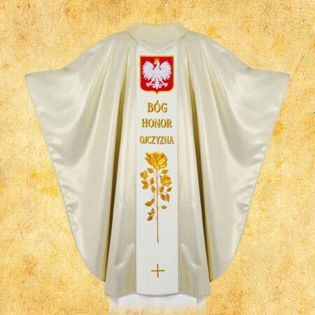 Chasuble embroidered with "Patriotic"