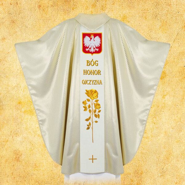 Chasuble embroidered with "Patriotic"