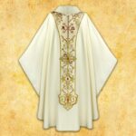 Chasuble with embroidered belt "Jesus Christ King of Poland"
