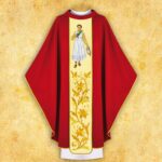 Chasuble with an embroidered image of "St. Dorothy"