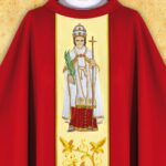 Chasuble with an embroidered image of "St. Dorothy"
