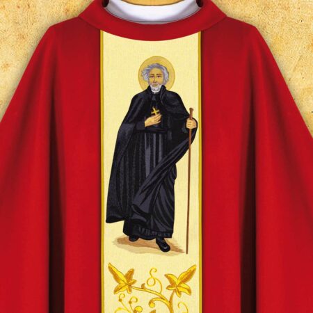 Chasuble with an embroidered image of "St. Dorothy"