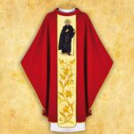 Chasuble with an embroidered image of "St. Dorothy"