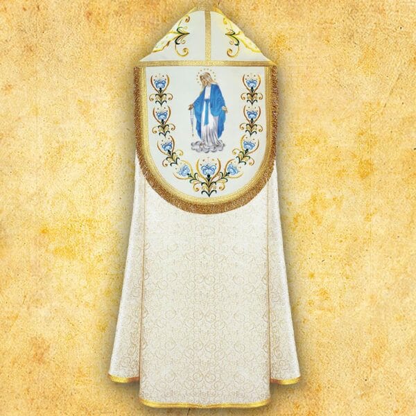 Embroidered cope "Our Lady of the Rosary"