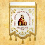 Embroidered banner with embroidered image