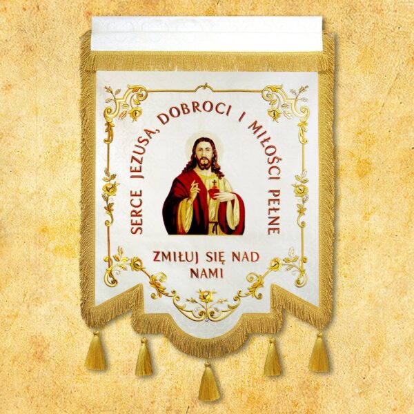 Embroidered banner with embroidered image