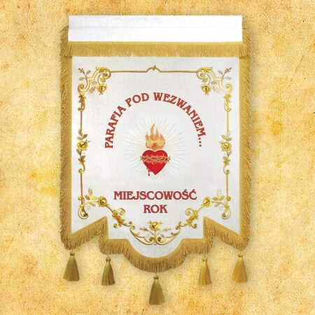 Embroidered banner with embroidered image