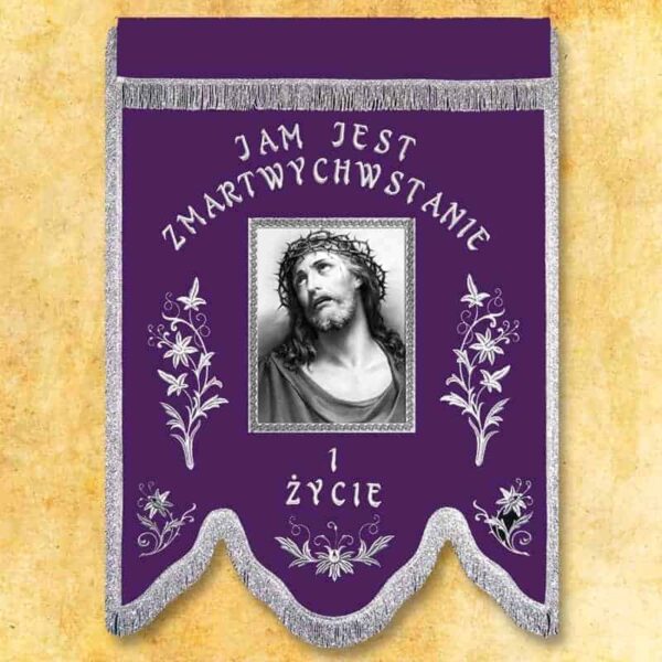 Mourning banner "Mother of God"