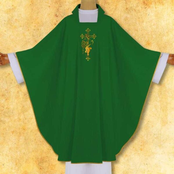 Embroidered chasuble "Cross with Grapes"