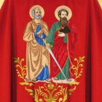 Chasuble embroidered with "St. Peter and Paul"