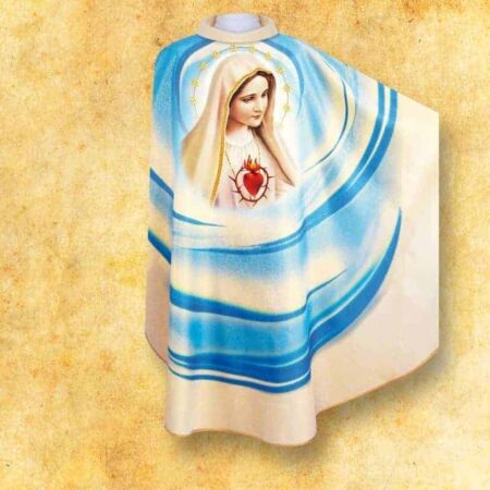 Modern chasuble with photo "Our Lady of Fatima"
