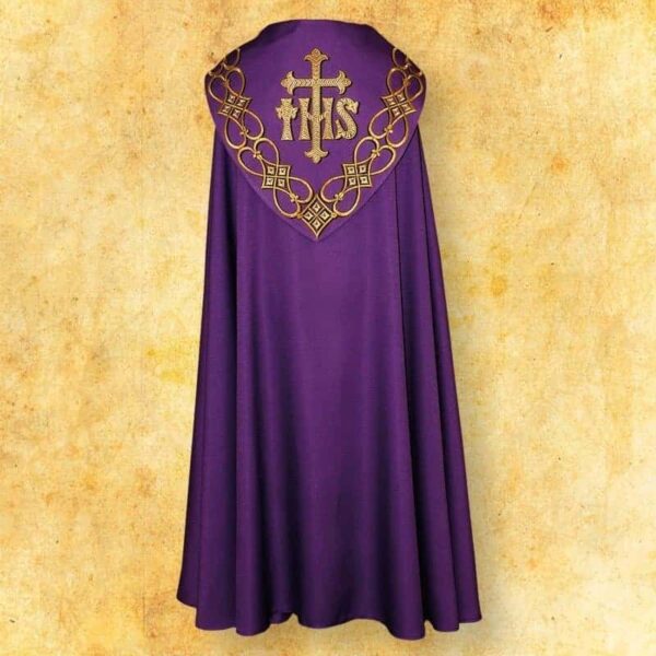 Embroidered cope "IHS"
