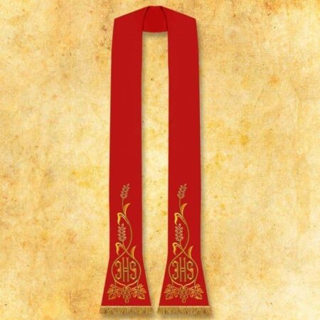 Embroidered "IHS" stole
