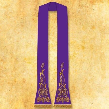 Embroidered "IHS" stole