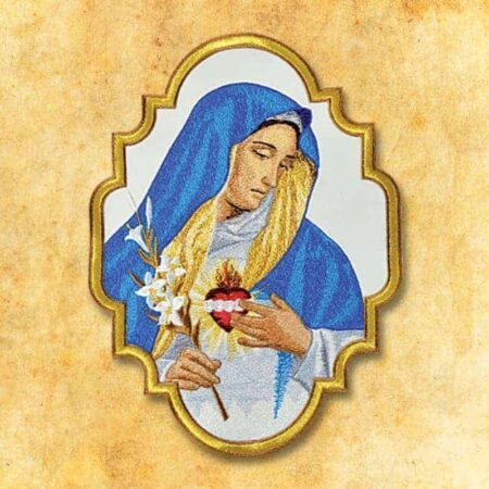 Embroidered appliqué "Our Lady"