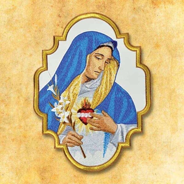 Embroidered appliqué "Our Lady"