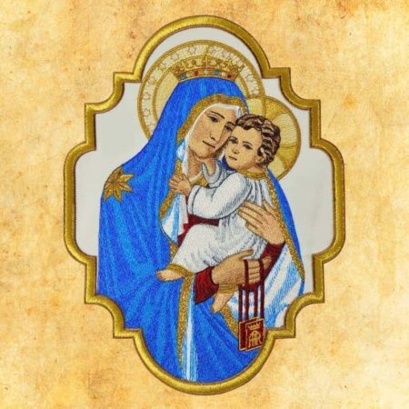 Embroidered appliqué "Mother with Child"