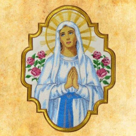 Embroidered appliqué "Our Lady"