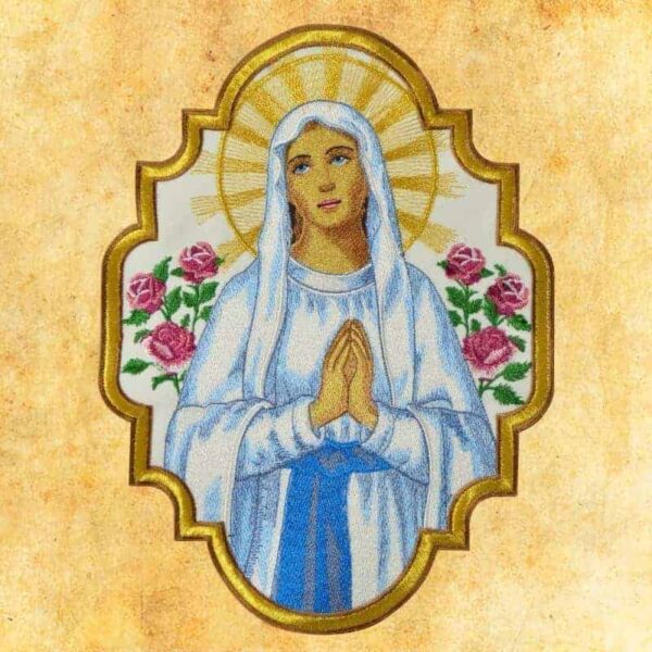 Embroidered appliqué "Our Lady"