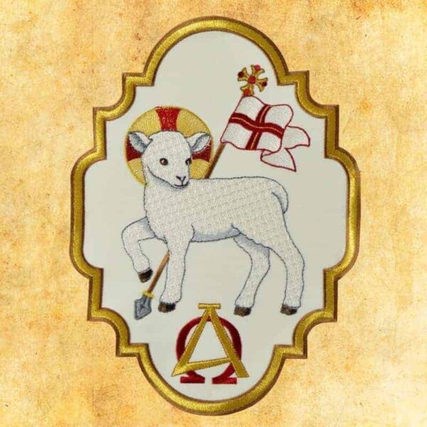 Embroidered appliqué "Holy Lamb"
