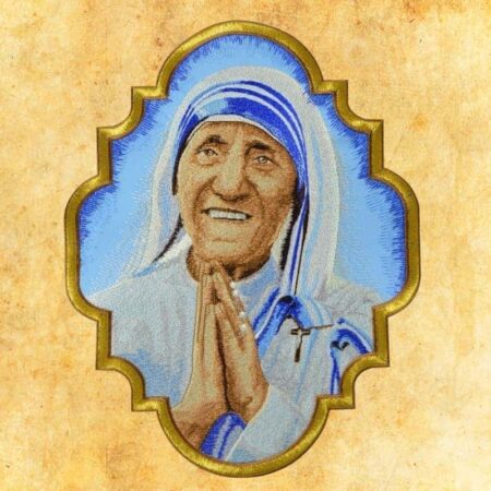 Embroidered appliqué "Saint Teresa of Calcutta"