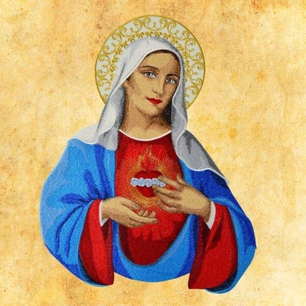 Embroidered appliqué "Our Lady"