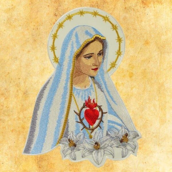 Embroidered appliqué "Our Lady"