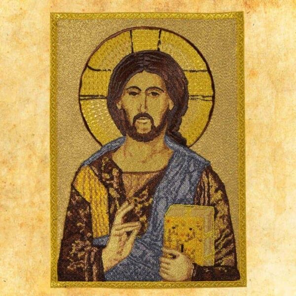 Embroidered appliqué "Jesus Pantocrator"