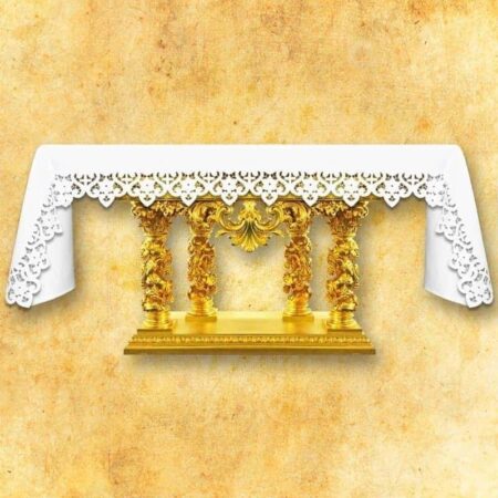 Embroidered tablecloth "Bianco Fiori" - any size