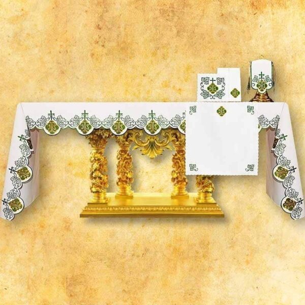 Embroidered tablecloth "IHS Green" - any size