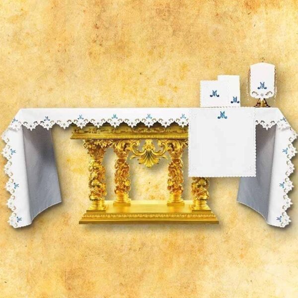 Obrus haftowany Maryjny Florencki Embroidered tablecloth "Florentine Marian" - any size