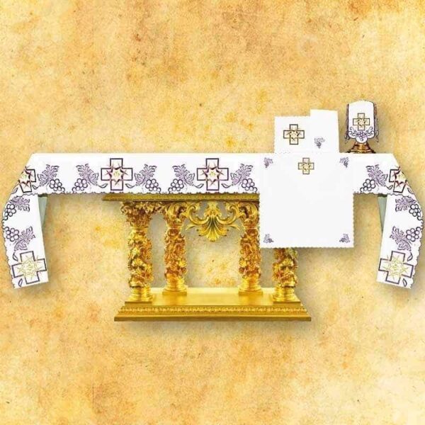 Embroidered tablecloth "Thorns with Crosses" - any size