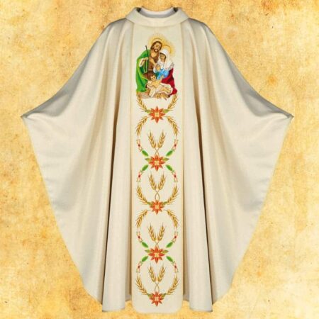 Chasuble with embroidered "Star of Bethlehem" belt
