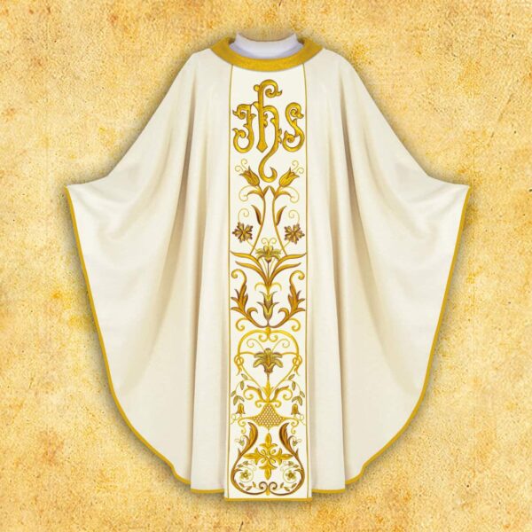 Embroidered chasuble "Angelus"