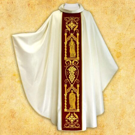 Chasuble with embroidered plush belt "4 Evangelists"