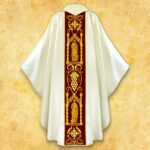 Chasuble with embroidered plush belt "4 Evangelists"