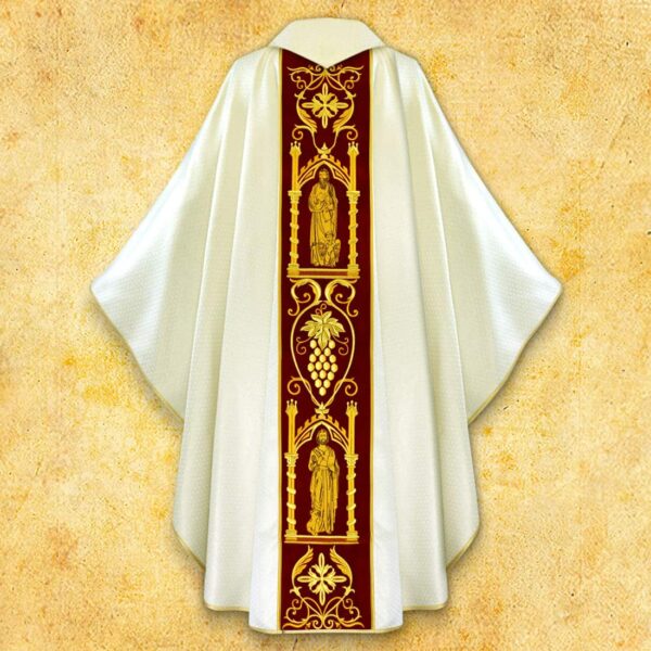 Chasuble with embroidered plush belt "4 Evangelists"