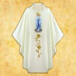 Embroidered chasuble "Madonna Di Lourdes"