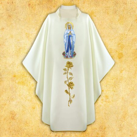 Embroidered chasuble "Madonna Di Lourdes"