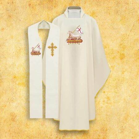Set of chasuble and stole "Lamb"