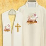 Set of chasuble and stole "Lamb"