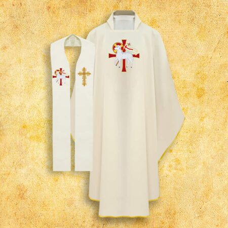 Set of chasuble and stole "Lamb"